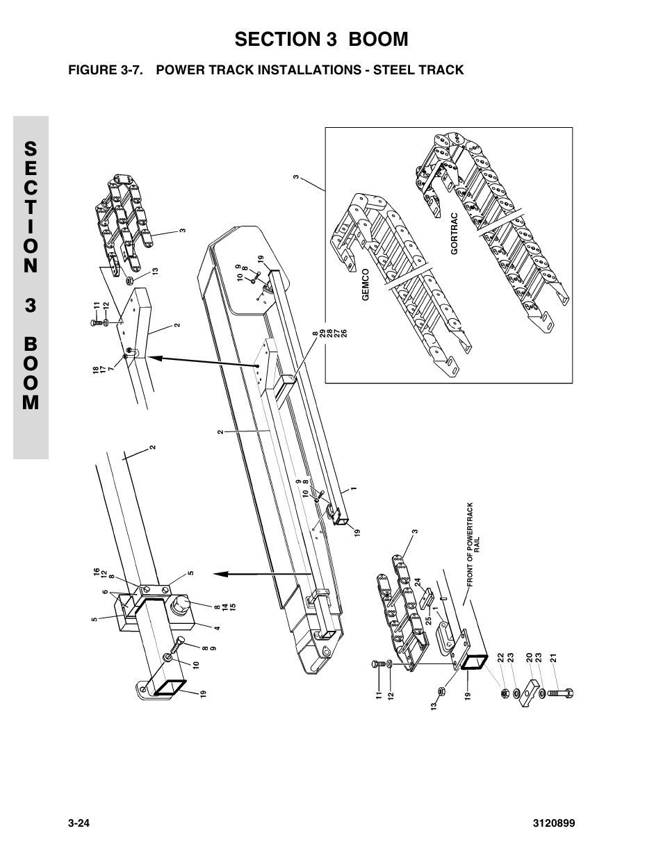 Power track installations - steel track -24 | JLG 600SC_660SJC Parts Manual User Manual | Page 112 / 228