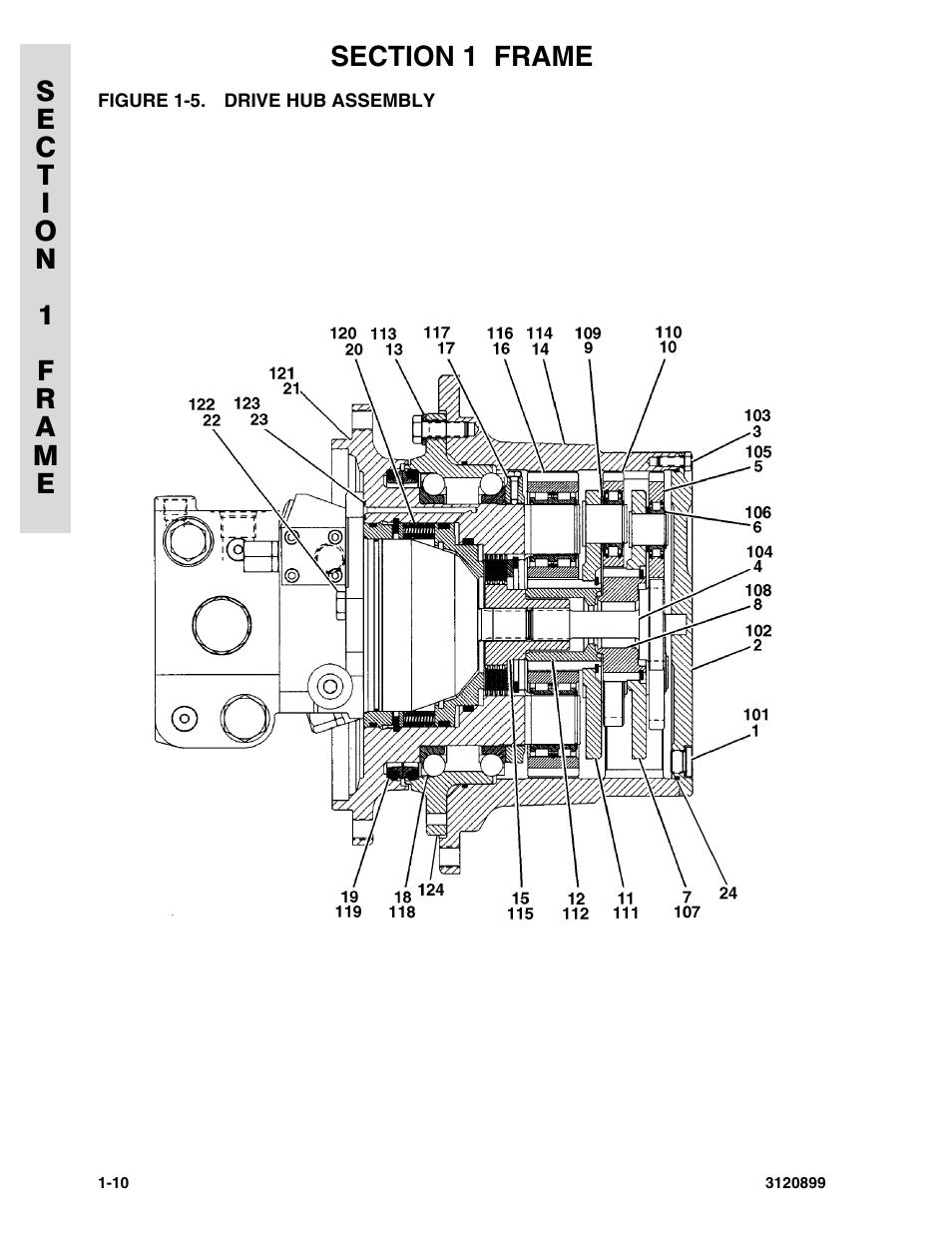 Figure 1-5. drive hub assembly, Drive hub assembly -10 | JLG 600SC_660SJC Parts Manual User Manual | Page 16 / 228