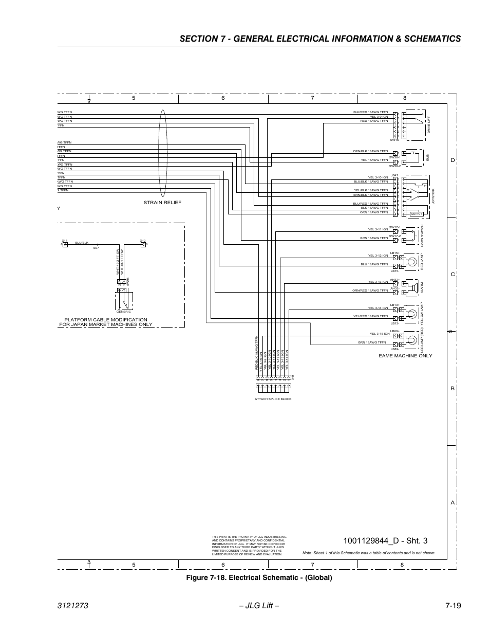 Electrical schematic - 1870205b - sheet 2 of 2, Figure 7-18. electrical schematic - (global) | JLG 3248RS/10RS Service Manual User Manual | Page 145 / 150