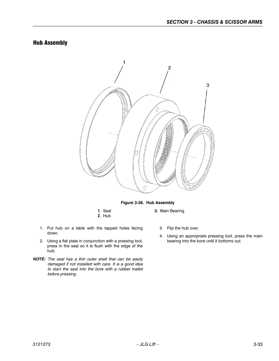 Hub assembly, Hub assembly -33 | JLG 3248RS/10RS Service Manual User Manual | Page 65 / 150