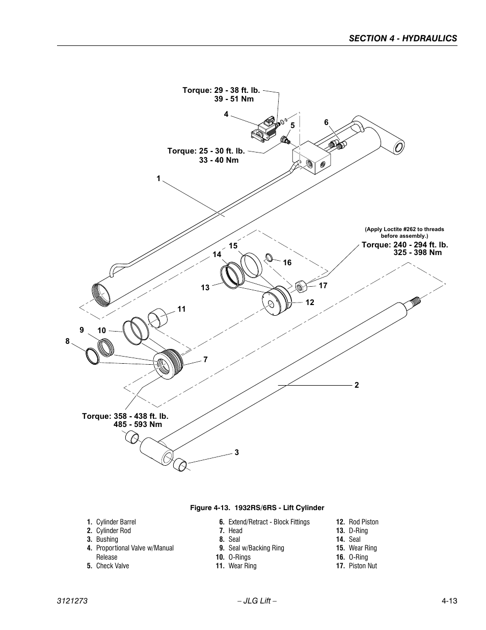 1932rs/6rs - lift cylinder -13, Ee figure 4-13., 1932rs/6rs - lift | JLG 3248RS/10RS Service Manual User Manual | Page 93 / 150