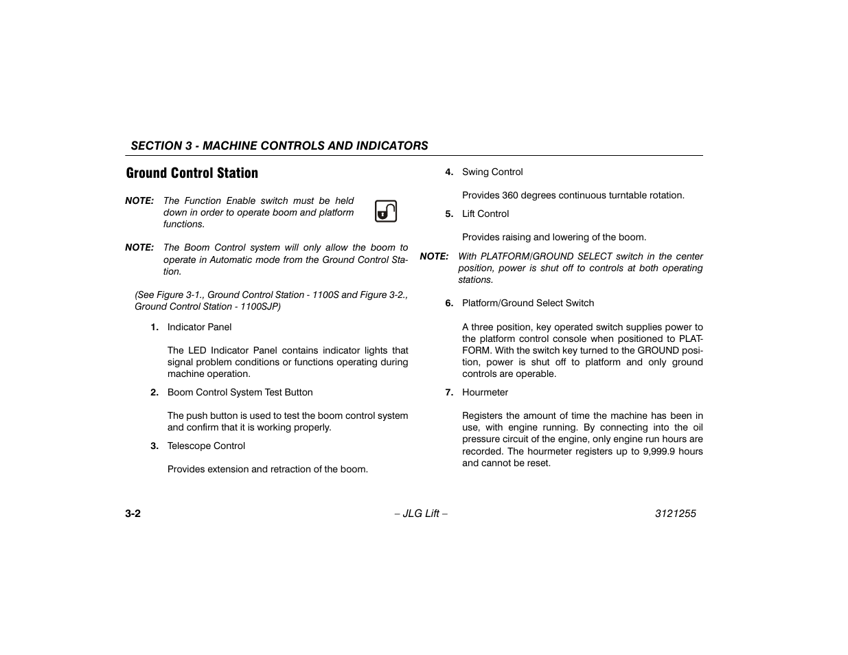 Ground control station, Ground control station -2 | JLG 1100SJP Operator Manual User Manual | Page 34 / 130