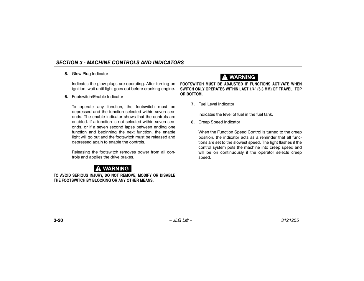 JLG 1100SJP Operator Manual User Manual | Page 52 / 130