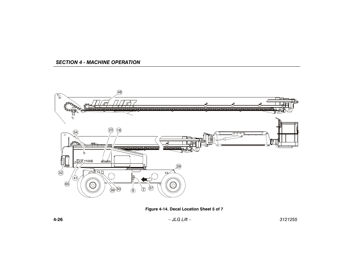 14. decal location sheet 5 of 7 -26 | JLG 1100SJP Operator Manual User Manual | Page 80 / 130