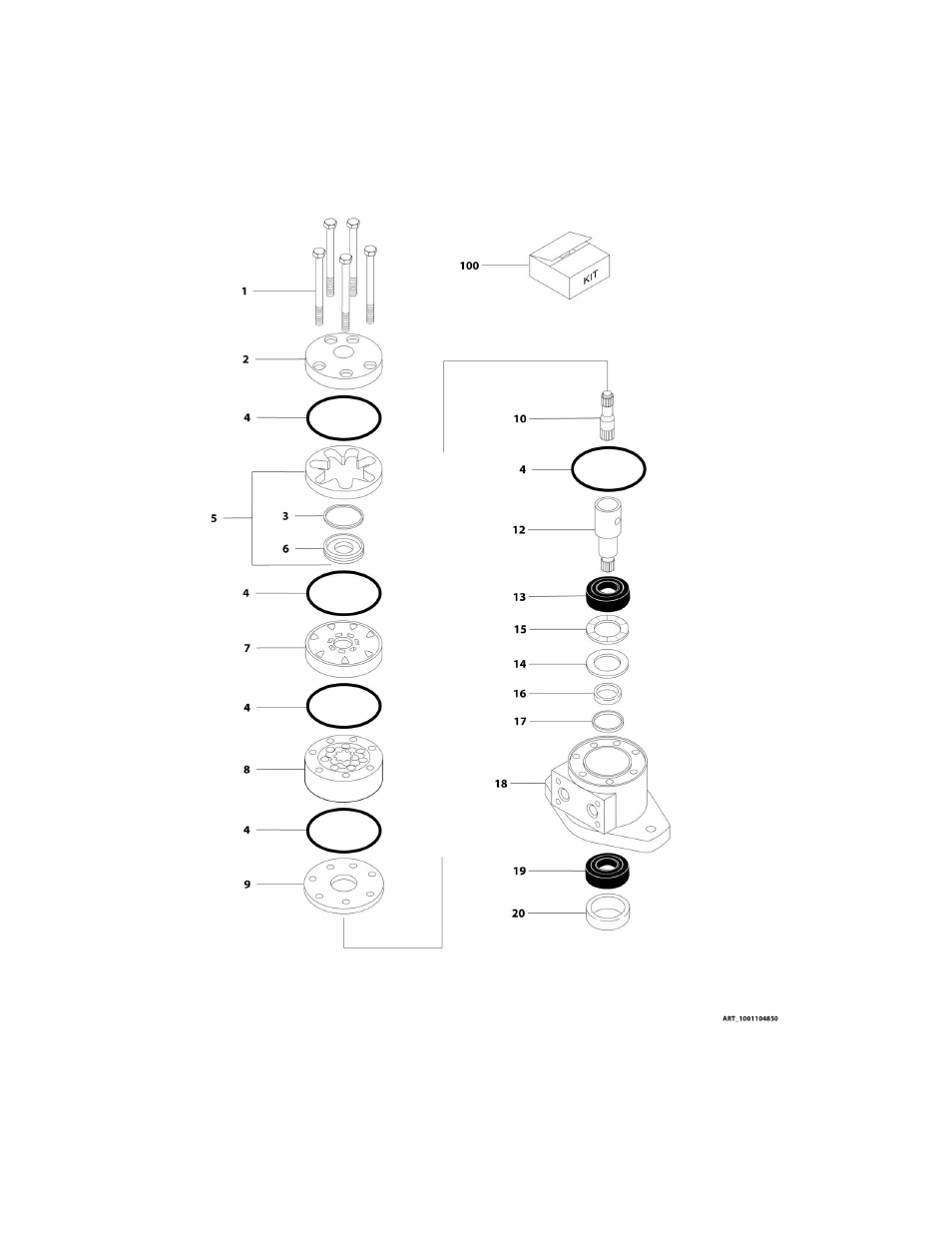 Figure 2-9. swing motor assembly | JLG M450 Parts Manual User Manual | Page 114 / 440
