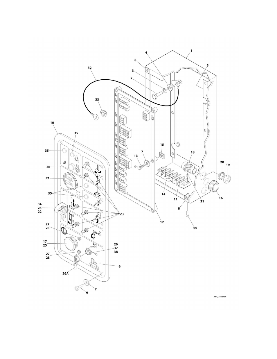 Figure 2-14. ground control box assembly - e450a | JLG M450 Parts Manual User Manual | Page 124 / 440