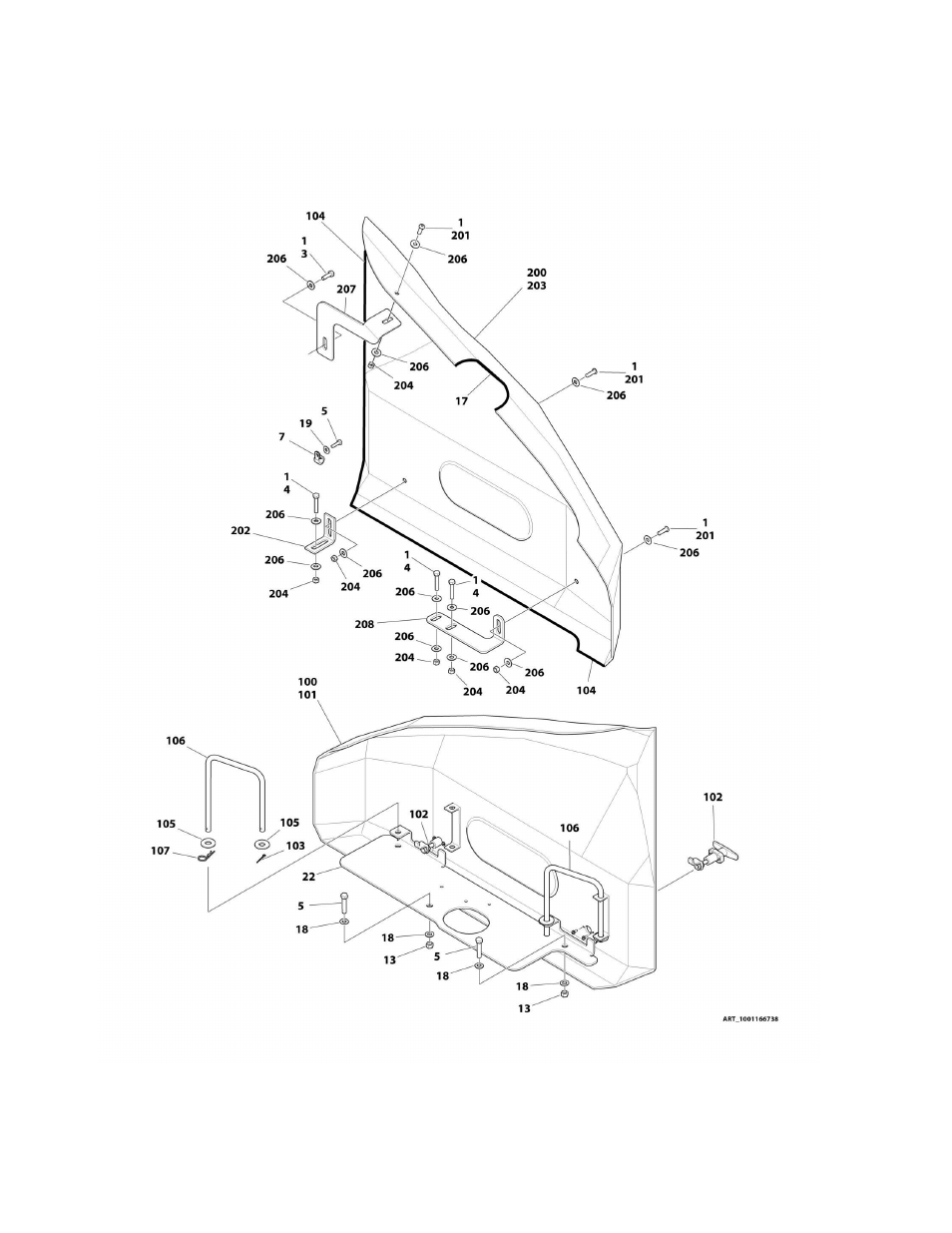 Figure 2-22. hood installation - e450a | JLG M450 Parts Manual User Manual | Page 140 / 440