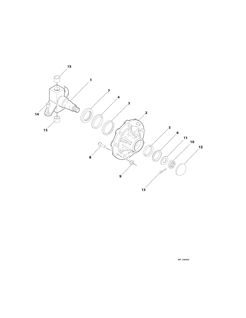 Figure 1-3. hub - spindle assembly - lh | JLG M450 Parts Manual User Manual | Page 16 / 440