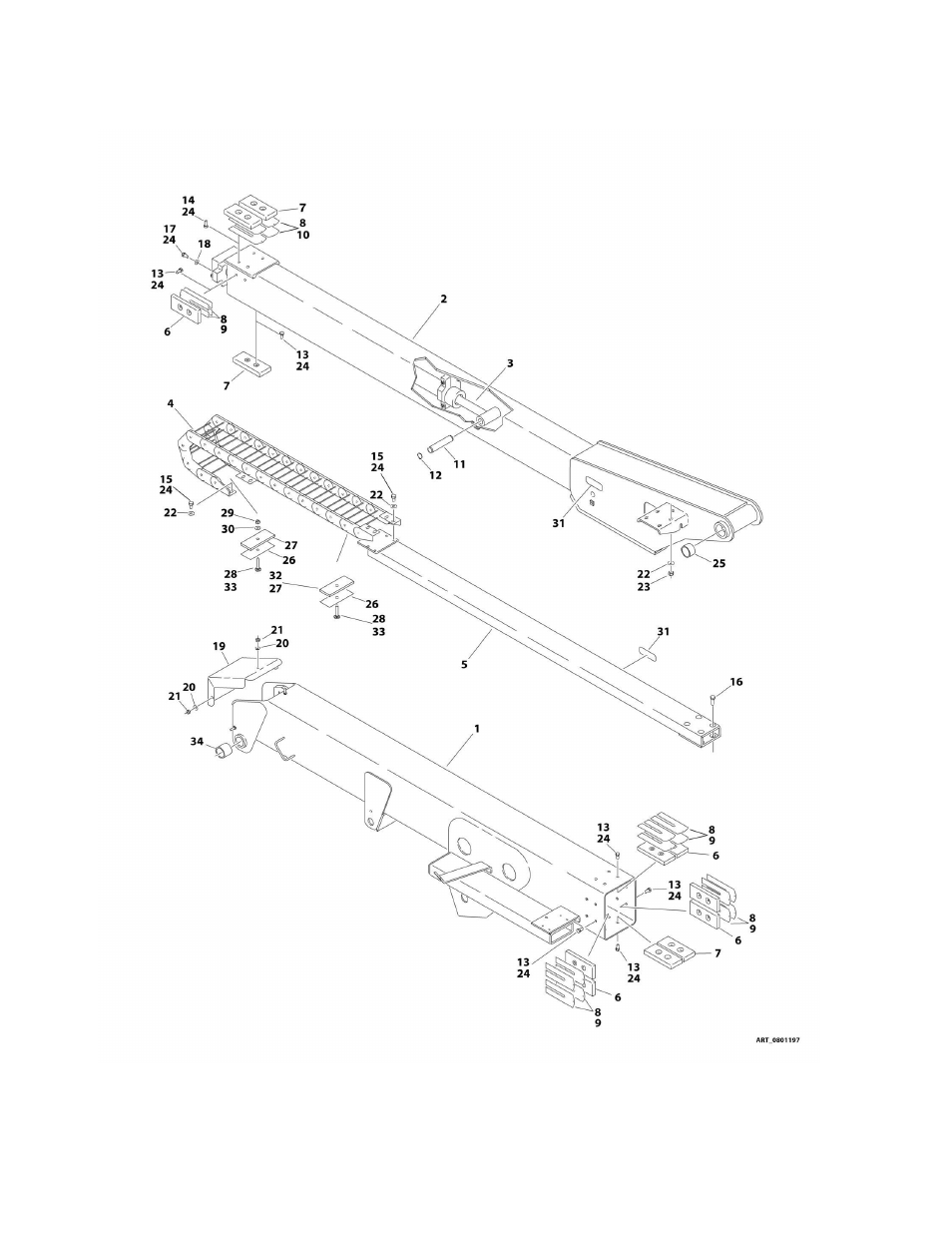 Figure 4-4. mani boom assembly - e450aj/m450aj | JLG M450 Parts Manual User Manual | Page 160 / 440