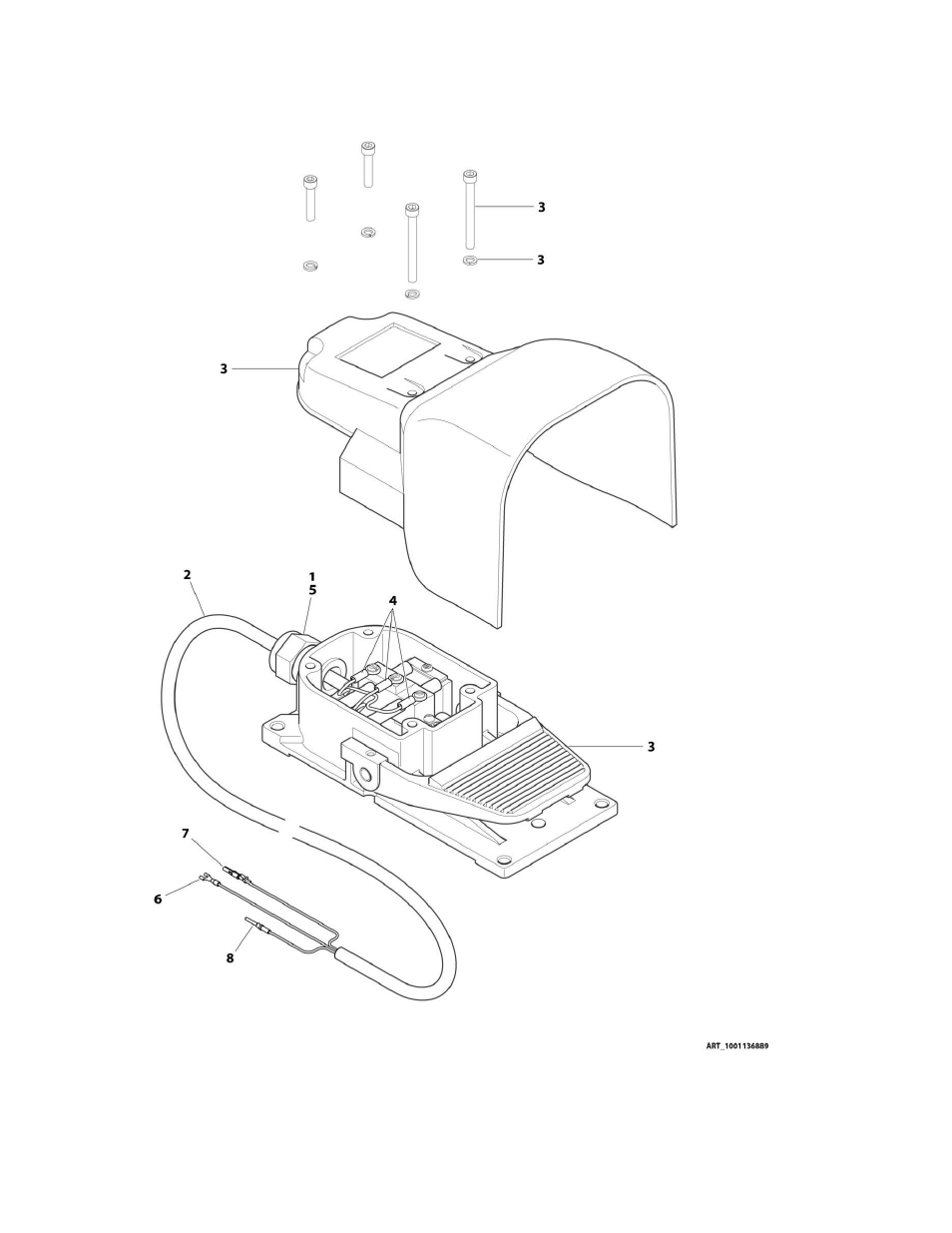 Figure 5-17. footswitch assembly | JLG M450 Parts Manual User Manual | Page 214 / 440