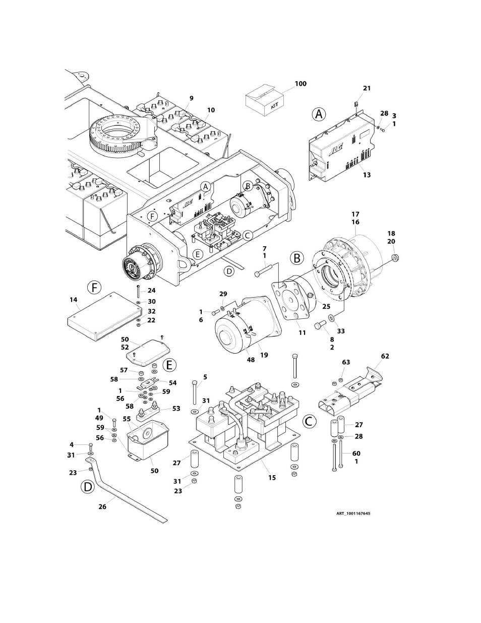 Figure 1-5. wheel drive - e450a/e450aj - ul listed | JLG M450 Parts Manual User Manual | Page 22 / 440