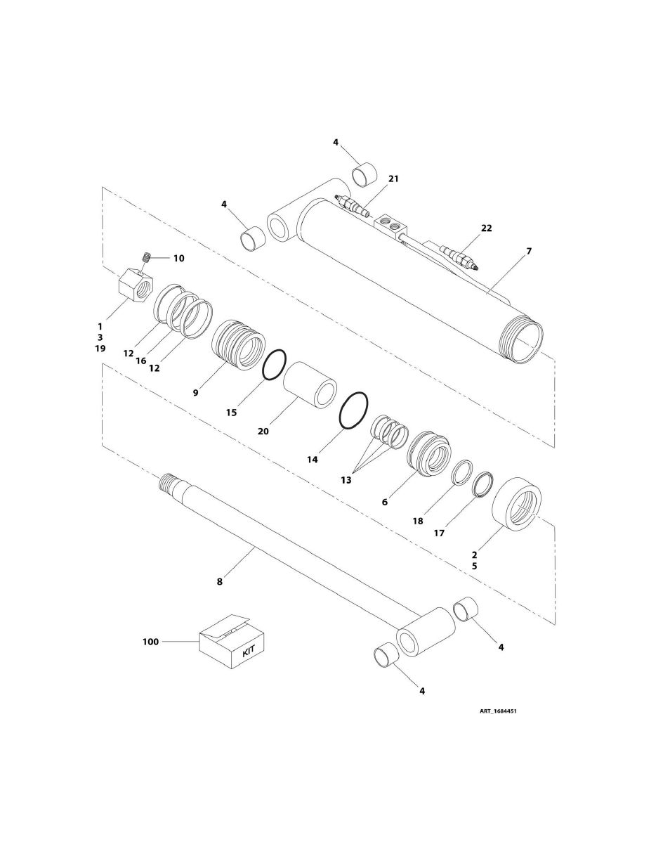 Figure 6-3. lift cylinder assembly - e450aj/m450aj | JLG M450 Parts Manual User Manual | Page 224 / 440