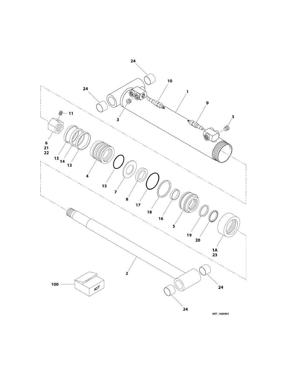 Figure 6-4. lift cylinder assembly - mid - e450a | JLG M450 Parts Manual User Manual | Page 226 / 440