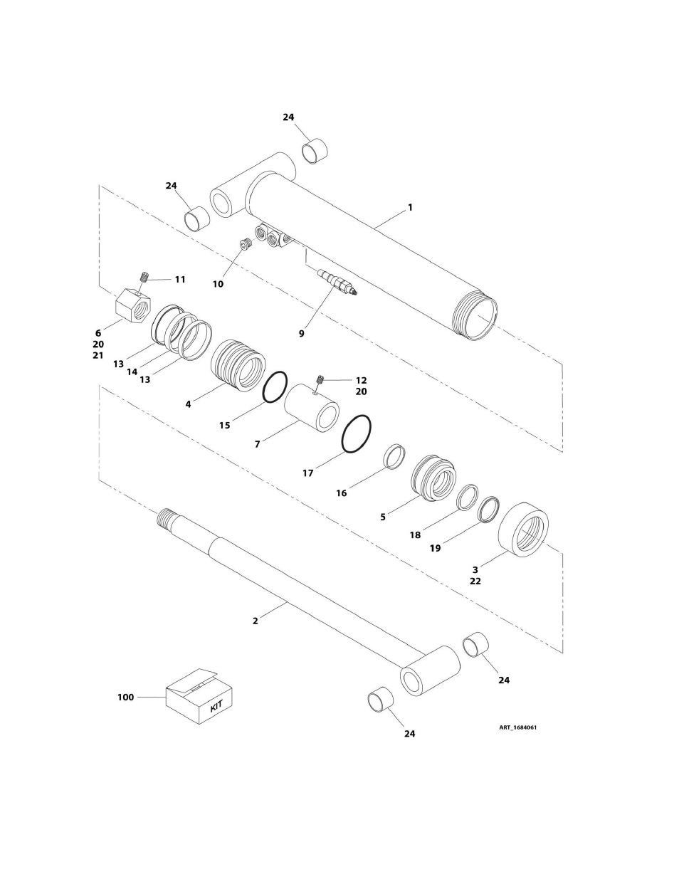 Figure 6-6. lift cylinder - upper - e450a | JLG M450 Parts Manual User Manual | Page 230 / 440