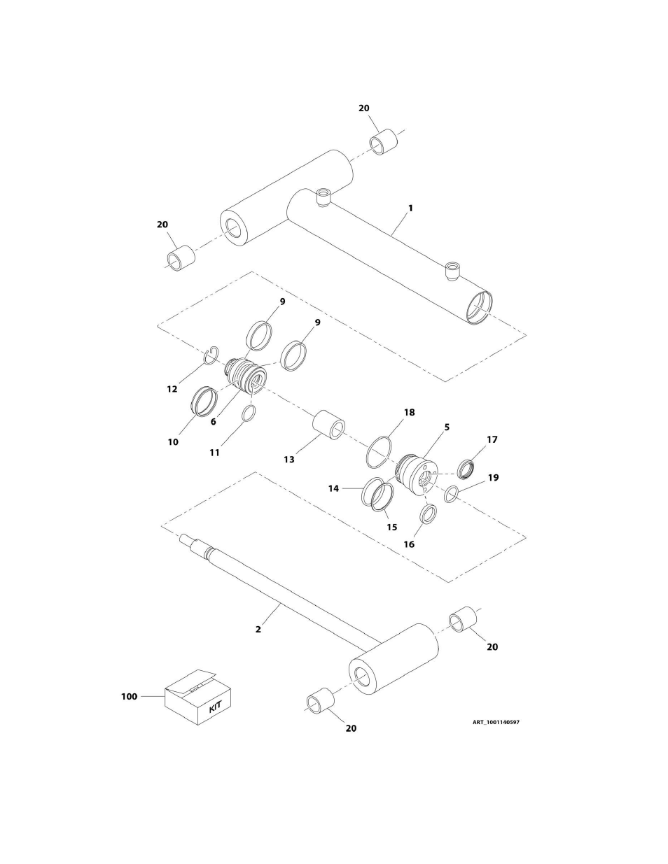 Figure 6-8. master cylinder assembly - e450a | JLG M450 Parts Manual User Manual | Page 234 / 440