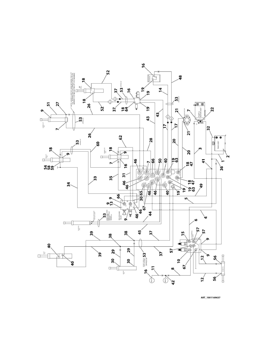 Figure 7-2. hydraulic diagram - e450aj | JLG M450 Parts Manual User Manual | Page 256 / 440