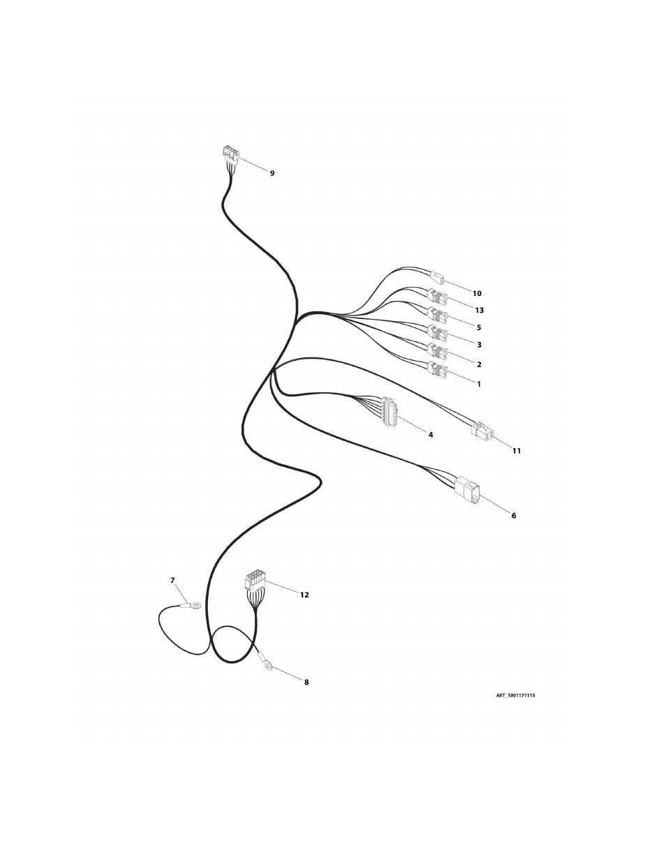 Figure 8-9. motor/steer/brake harness - m450aj | JLG M450 Parts Manual User Manual | Page 282 / 440