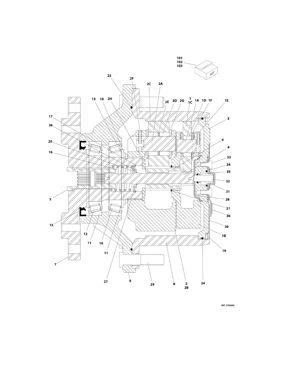 Figure 1-7. hub - drive assembly | JLG M450 Parts Manual User Manual | Page 30 / 440