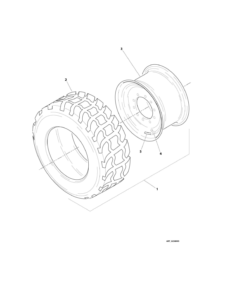 Figure 1-9. tire/wheel - in240/55-17.5 pneumatic | JLG M450 Parts Manual User Manual | Page 36 / 440