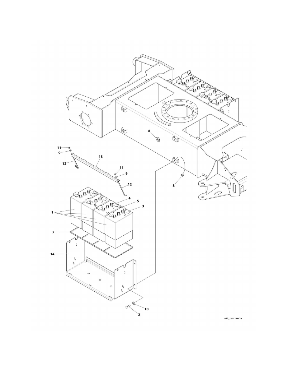 Figure 1-28. battery box installation - ce | JLG M450 Parts Manual User Manual | Page 74 / 440