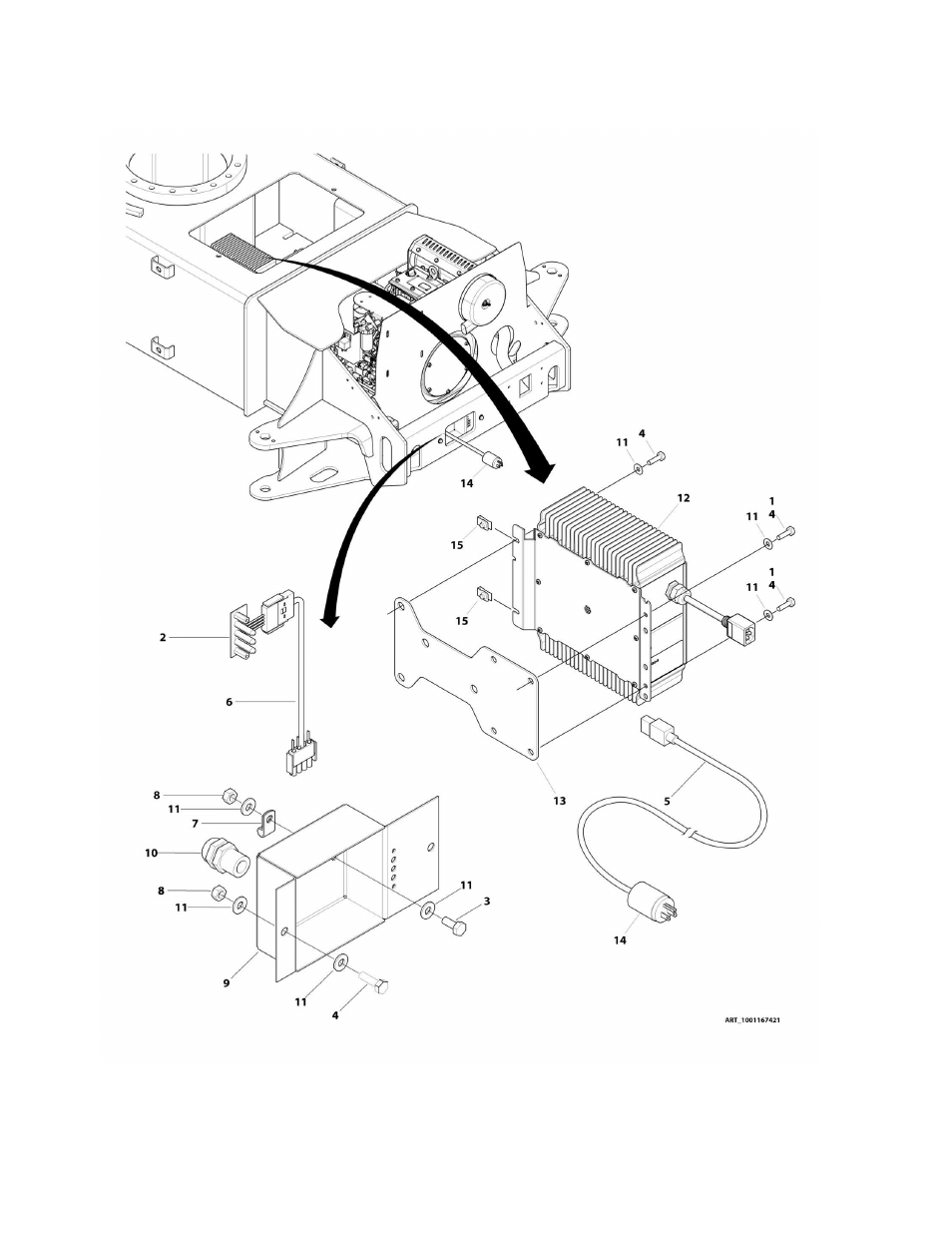 Figure 1-33. battery charger installation - m450aj | JLG M450 Parts Manual User Manual | Page 84 / 440