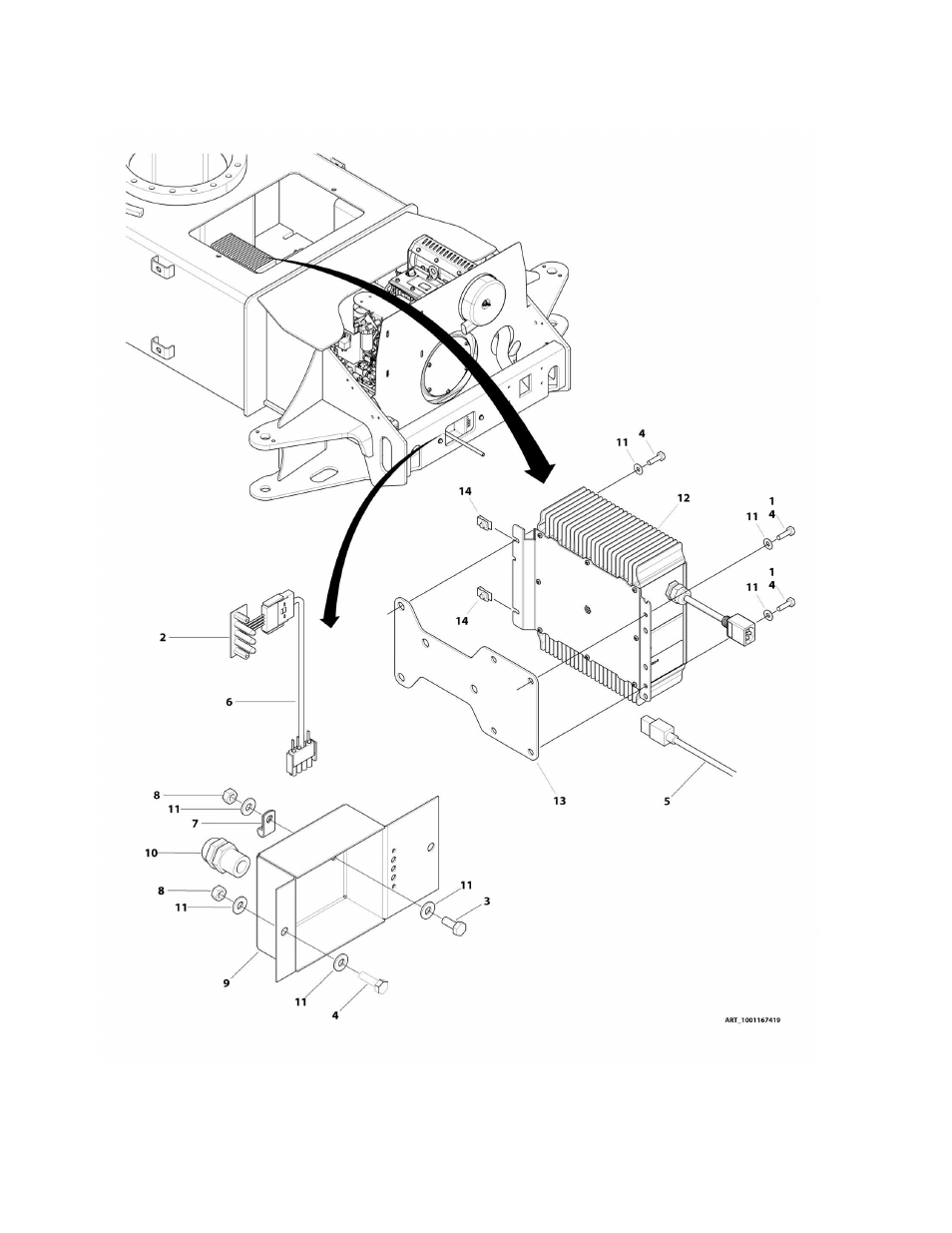 Figure 1-34. battery charger installation - m450aj | JLG M450 Parts Manual User Manual | Page 86 / 440