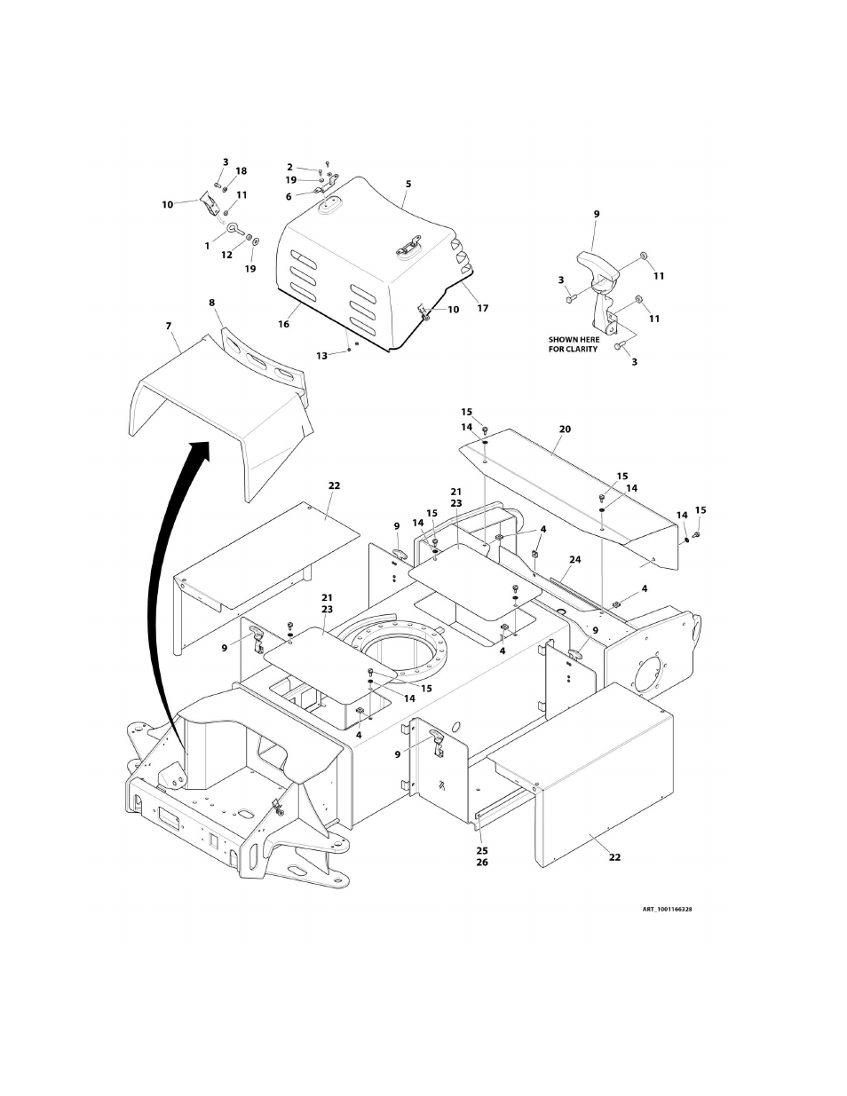 Figure 1-36. frame cover installation - m450aj | JLG M450 Parts Manual User Manual | Page 90 / 440