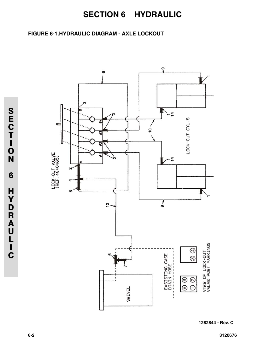Figure 6-1. hydraulic diagram - axle lockout, Hydraulic diagram - axle lockout -2 | JLG 34HA ANSI Parts Manual User Manual | Page 208 / 292
