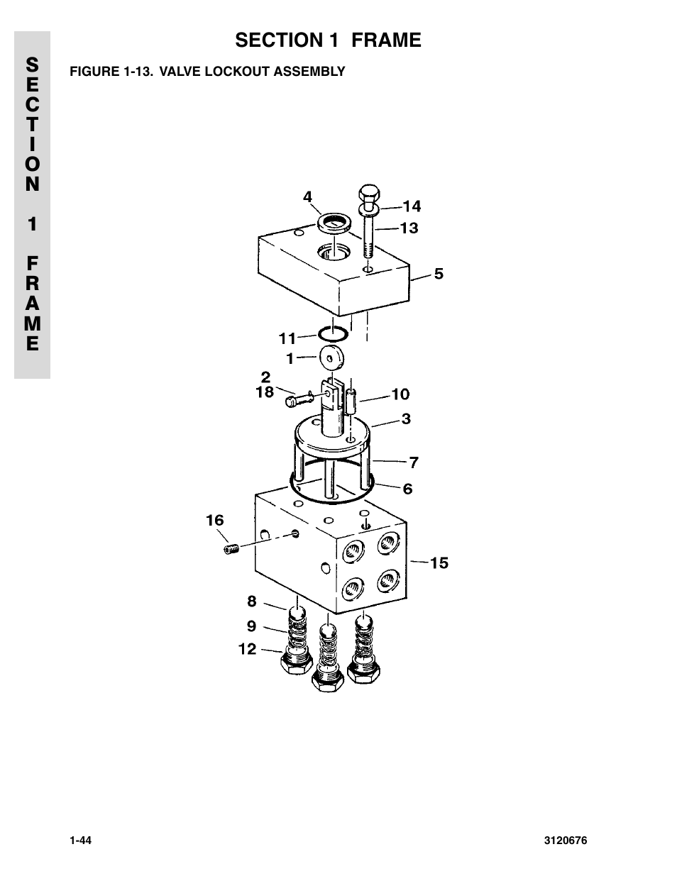 Figure 1-13. valve lockout assembly, Valve lockout assembly -44 | JLG 34HA ANSI Parts Manual User Manual | Page 52 / 292