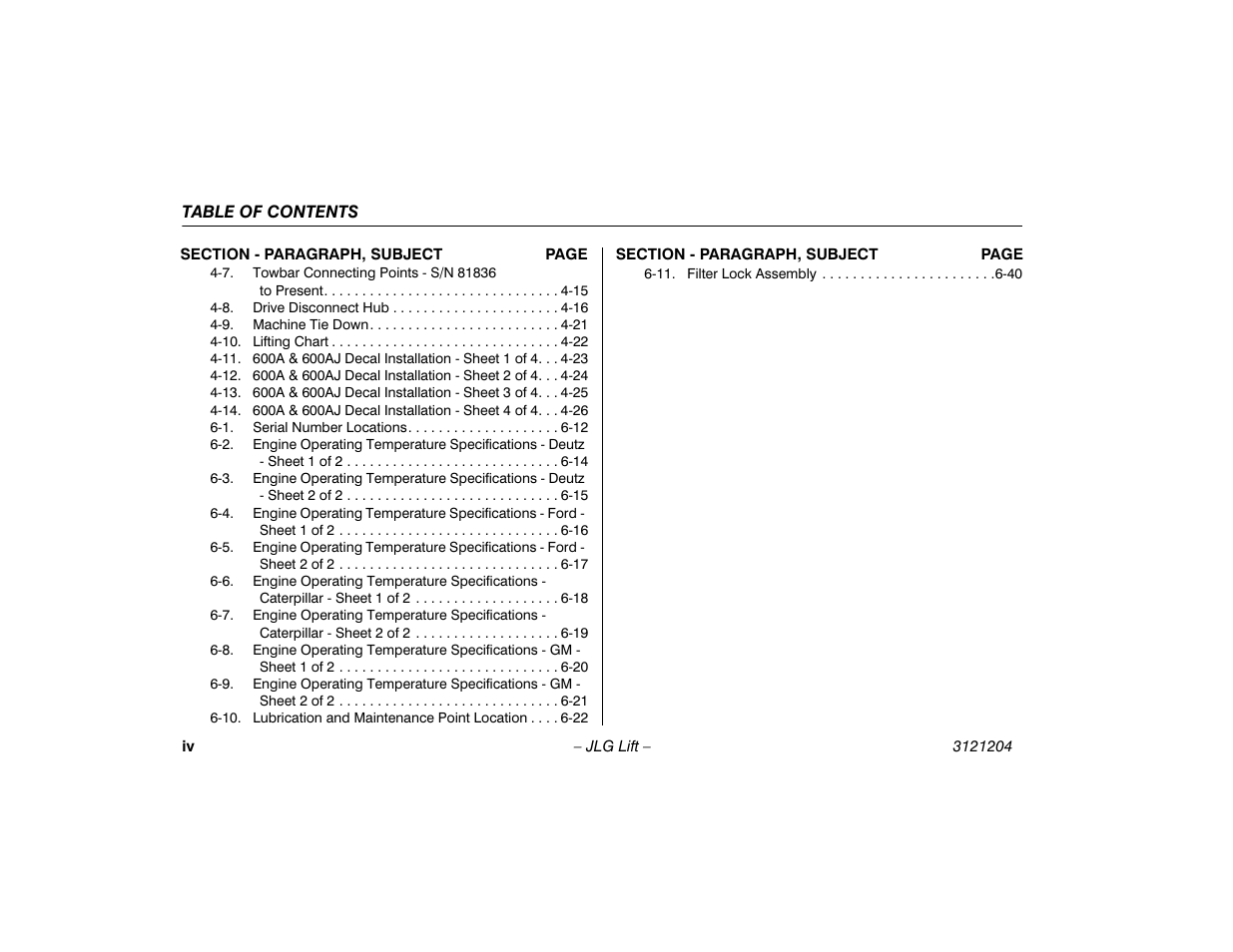 JLG 600A_AJ Operator Manual User Manual | Page 10 / 148