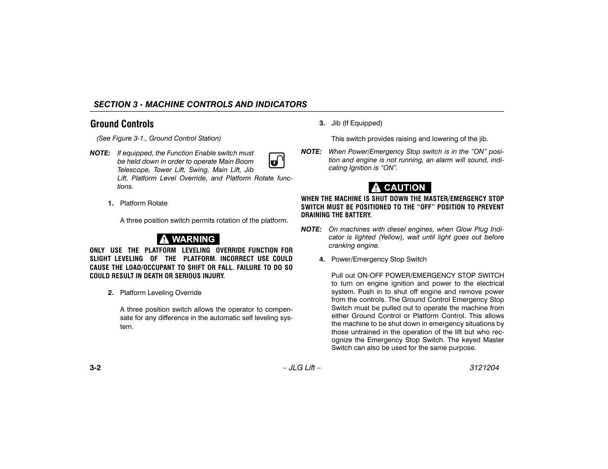 Ground controls, Ground controls -2 | JLG 600A_AJ Operator Manual User Manual | Page 38 / 148