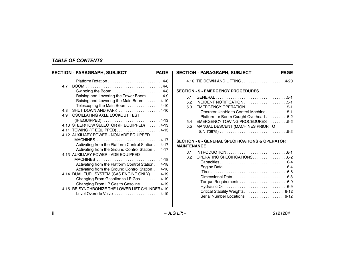 JLG 600A_AJ Operator Manual User Manual | Page 8 / 148
