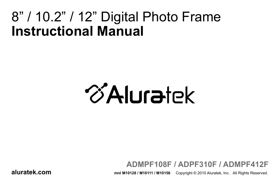 Aluratek ADPF310F User Manual | 24 pages