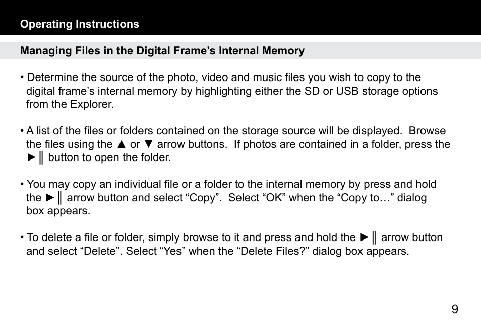 Aluratek ADPF310F User Manual | Page 9 / 24