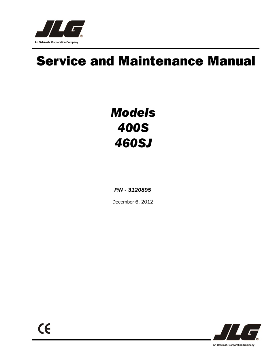 JLG 460SJ Service Manual User Manual | 462 pages