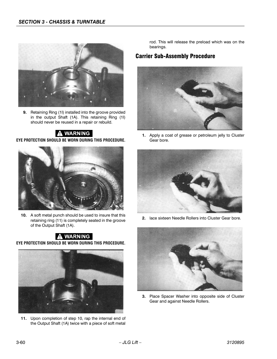 Carrier sub-assembly procedure, Carrier sub-assembly procedure -60 | JLG 460SJ Service Manual User Manual | Page 112 / 462