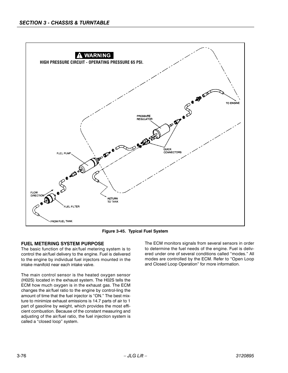Typical fuel system -76 | JLG 460SJ Service Manual User Manual | Page 128 / 462