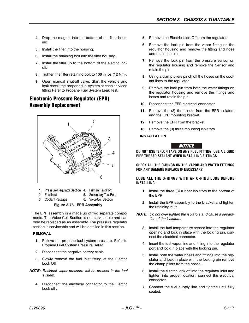 Epr assembly -117 | JLG 460SJ Service Manual User Manual | Page 169 / 462