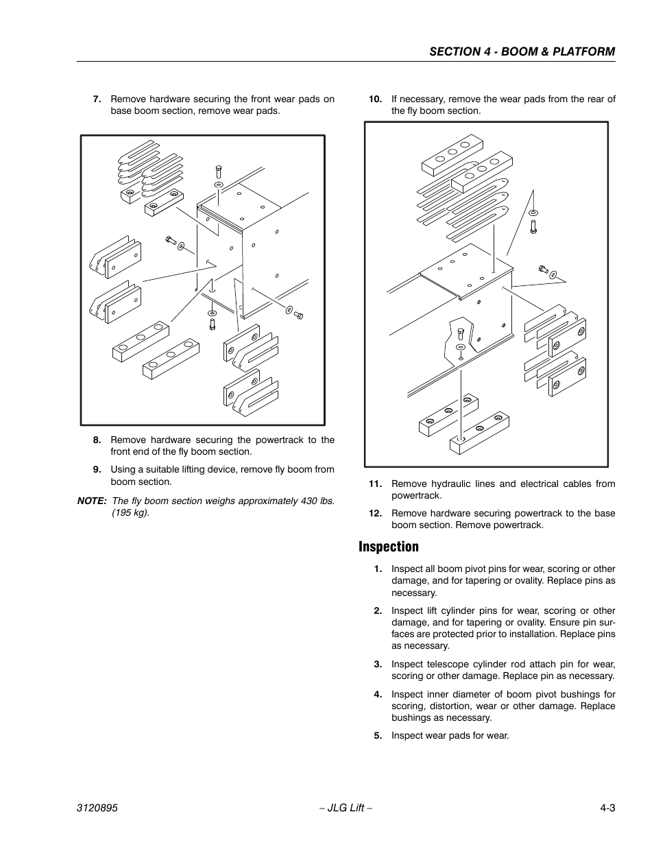 Inspection, Inspection -3 | JLG 460SJ Service Manual User Manual | Page 267 / 462