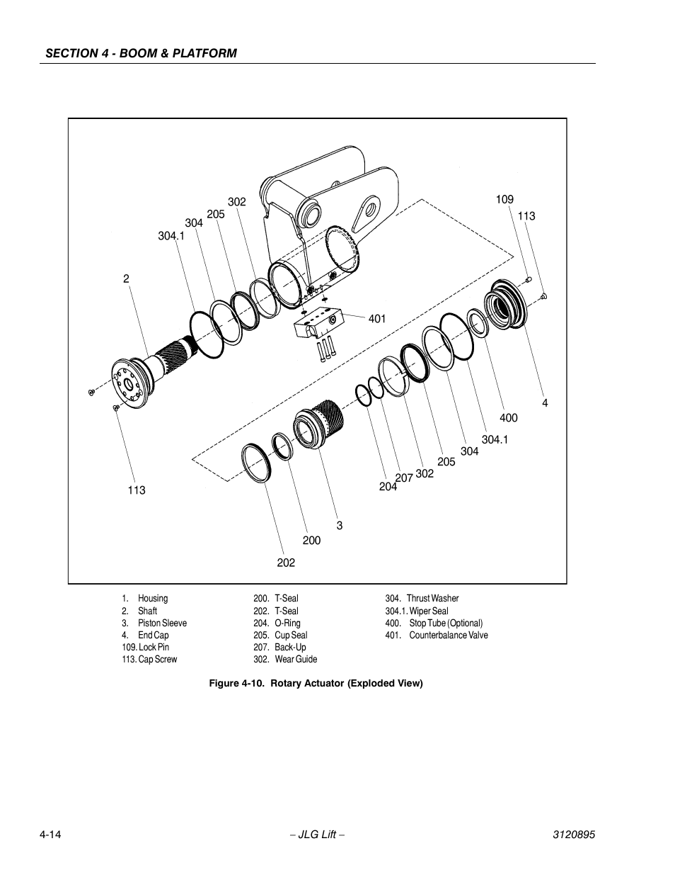 Rotary actuator (exploded view) -14 | JLG 460SJ Service Manual User Manual | Page 278 / 462