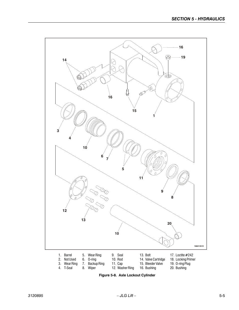 Axle lockout cylinder -5 | JLG 460SJ Service Manual User Manual | Page 293 / 462