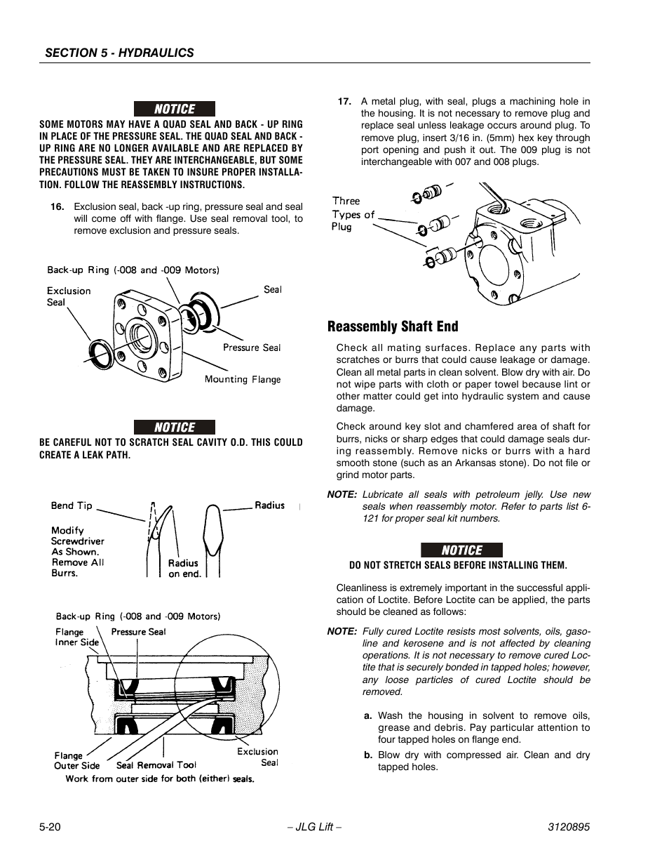 Reassembly shaft end, Reassembly shaft end -20 | JLG 460SJ Service Manual User Manual | Page 308 / 462