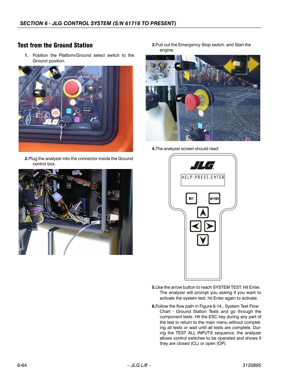 Test from the ground station, Test from the ground station -64 | JLG 460SJ Service Manual User Manual | Page 380 / 462