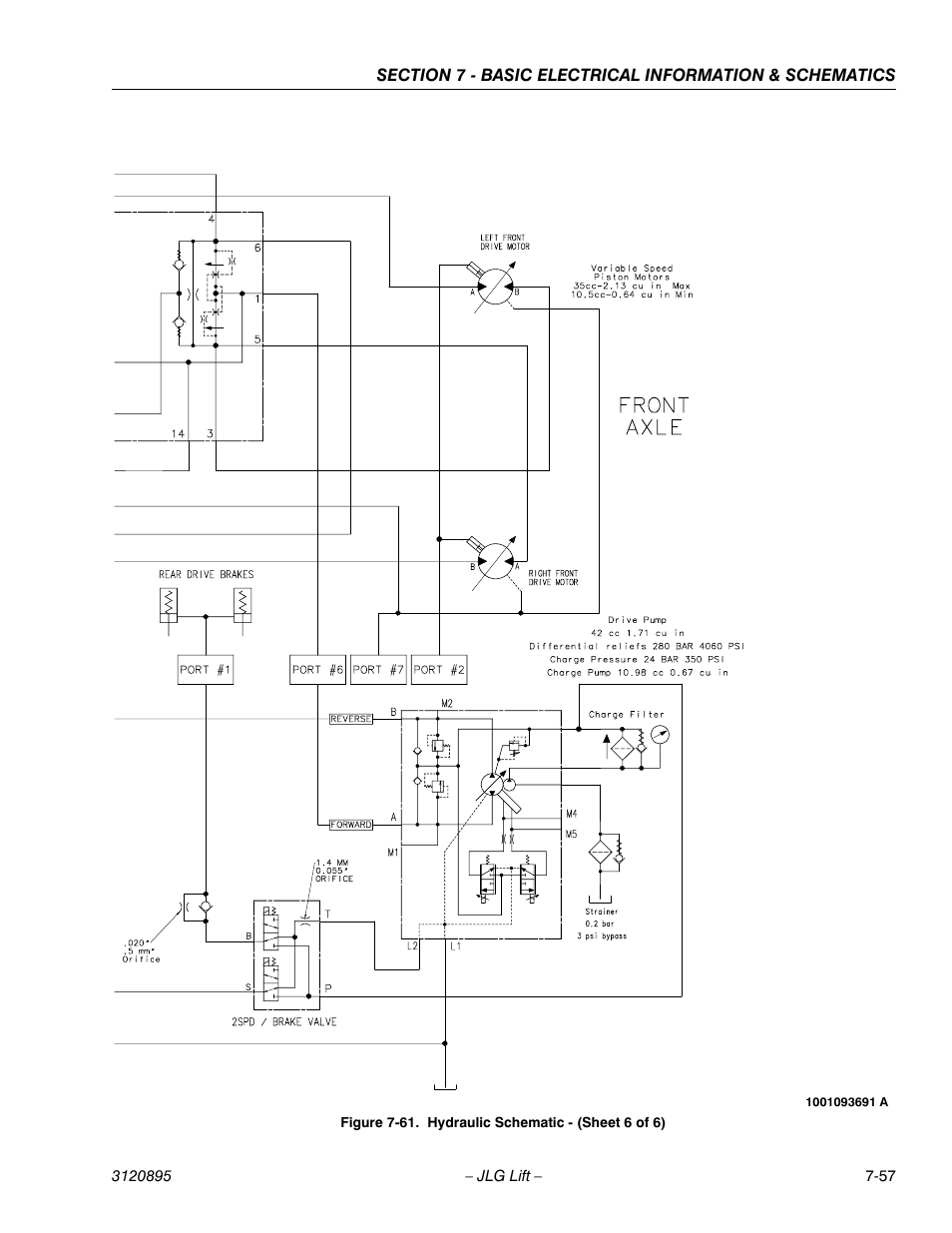 Hydraulic schematic - (sheet 6 of 6) -57 | JLG 460SJ Service Manual User Manual | Page 459 / 462