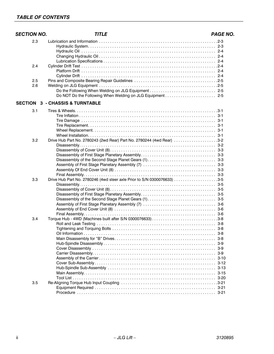 JLG 460SJ Service Manual User Manual | Page 6 / 462