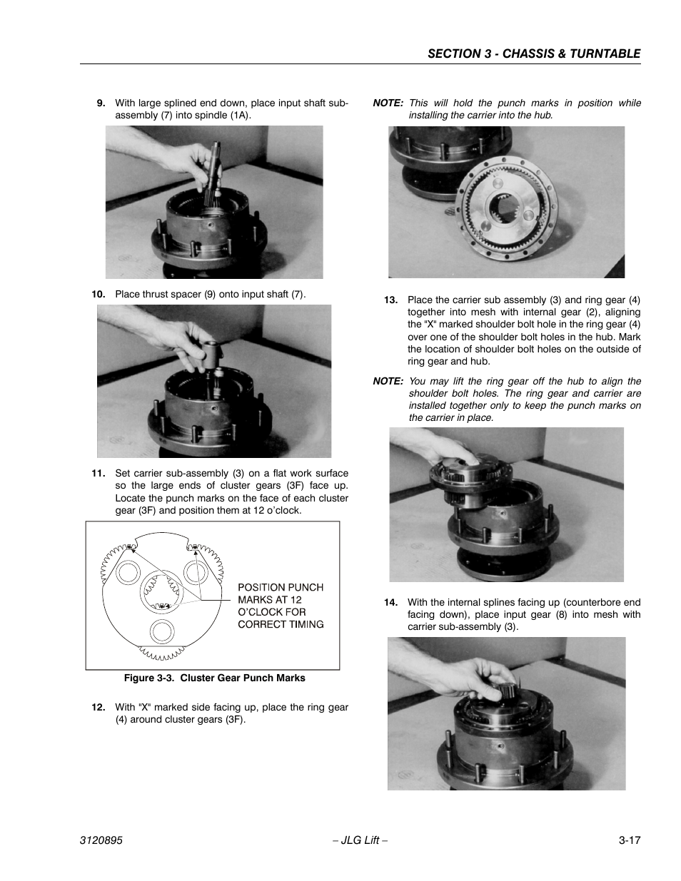 Cluster gear punch marks -17 | JLG 460SJ Service Manual User Manual | Page 69 / 462