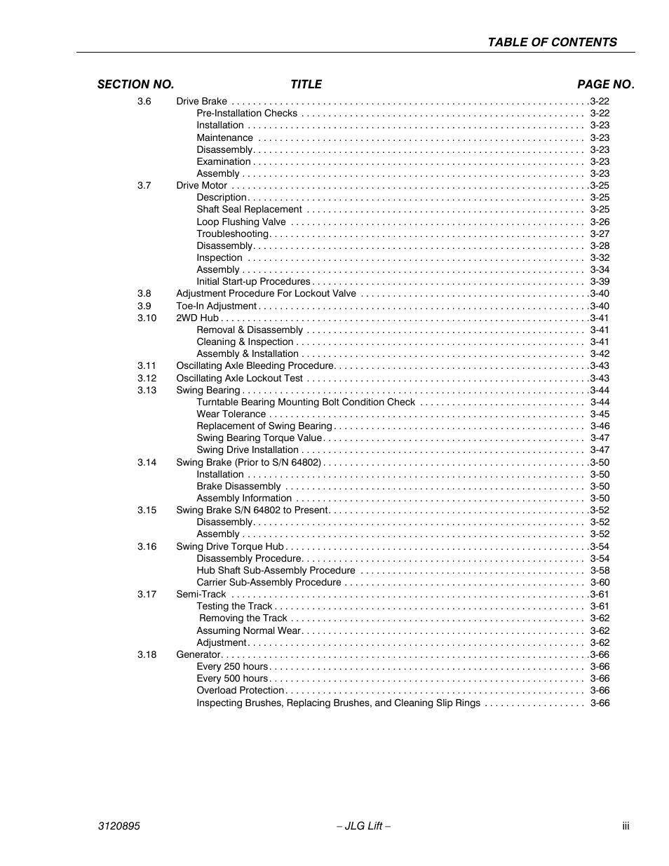 JLG 460SJ Service Manual User Manual | Page 7 / 462