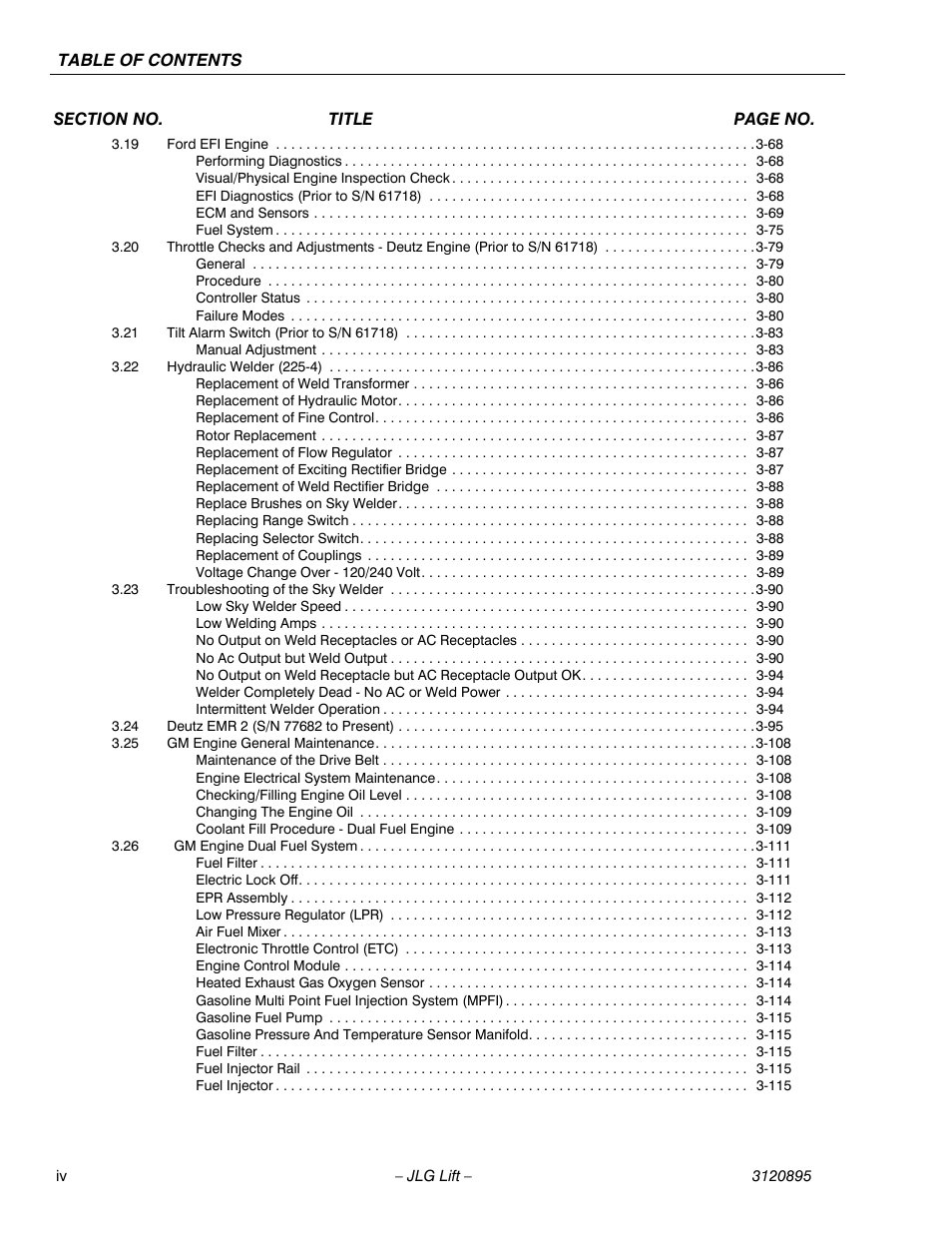JLG 460SJ Service Manual User Manual | Page 8 / 462