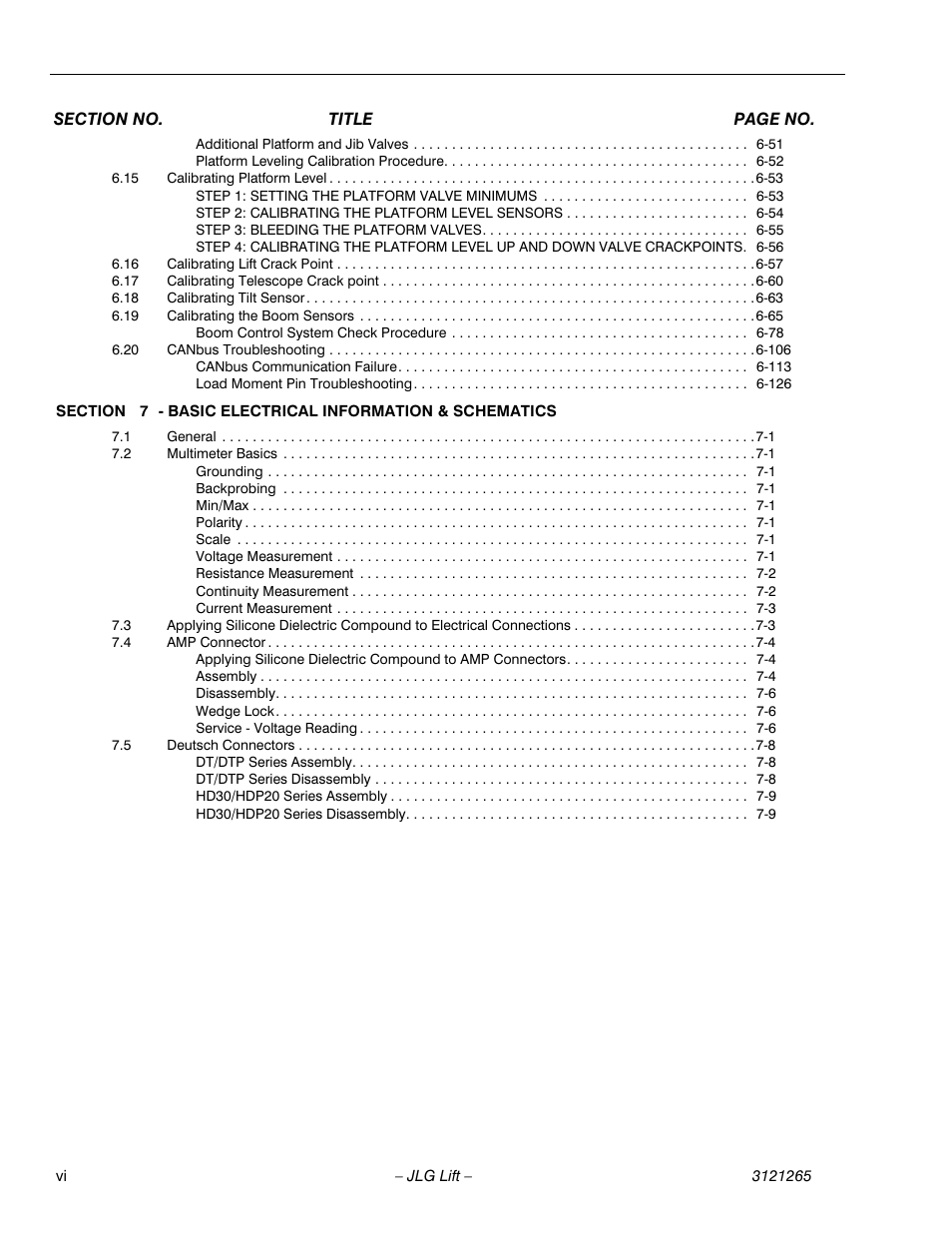 JLG 1100SB Service Manual User Manual | Page 10 / 444
