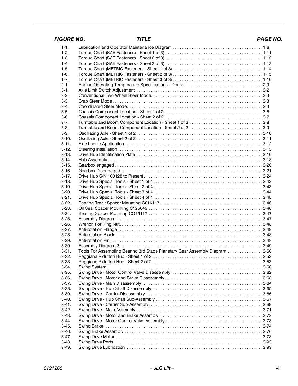 JLG 1100SB Service Manual User Manual | Page 11 / 444